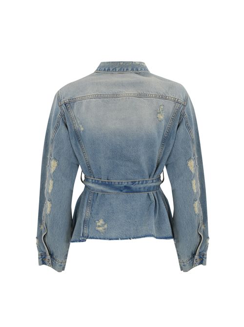 Giacca denim Broken Bleach con cintura Roy Roger's | RND90152D6901813C0999